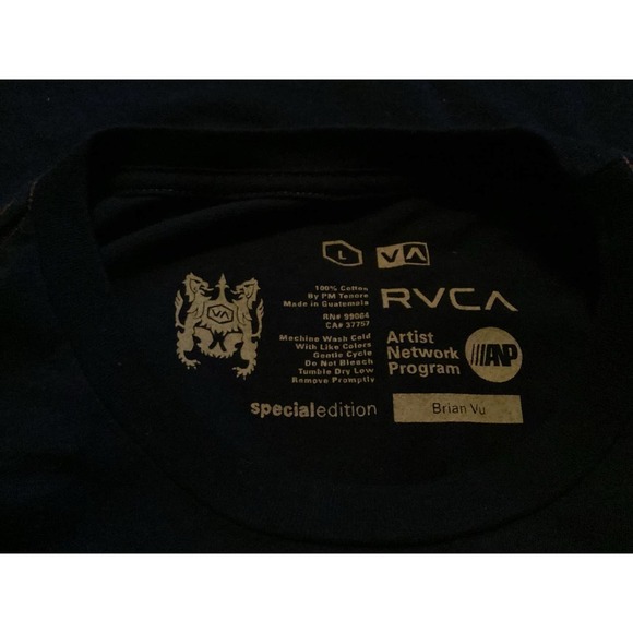 RCVA Mens T Shirt Black Size L American Flag July 4th Independence Memorial Day - Picture 3 of 4